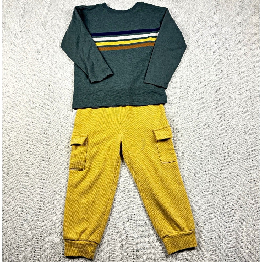 Garanimals Boys 3T 2pc Outfit Set Striped Long Sleeve Shirt & Cargo Pants